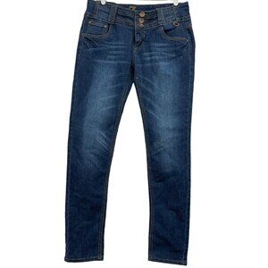 Nina Rossi JZ Division Women's Mid Rise Stretch Blue Jeans Size 13 (W31"xL30.5")